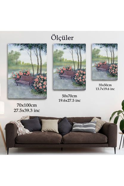 Pembe Çiçekler Kanvas Tablo-5974