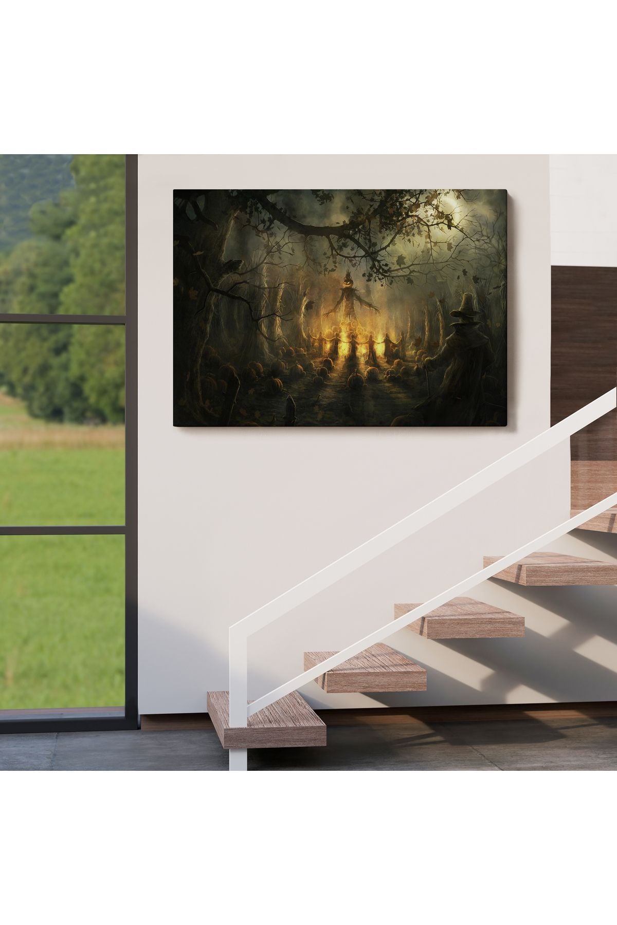 Cadılar Bayramı Partisi Korkunç Ürkütücü Duvar Dekoru Tablosu-5194