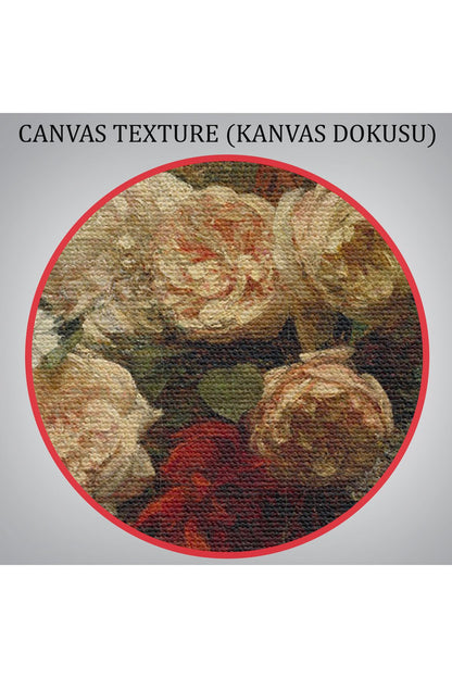 YB HG Vazodaki Renkli Çiçekler Duvar Tablosu-3493