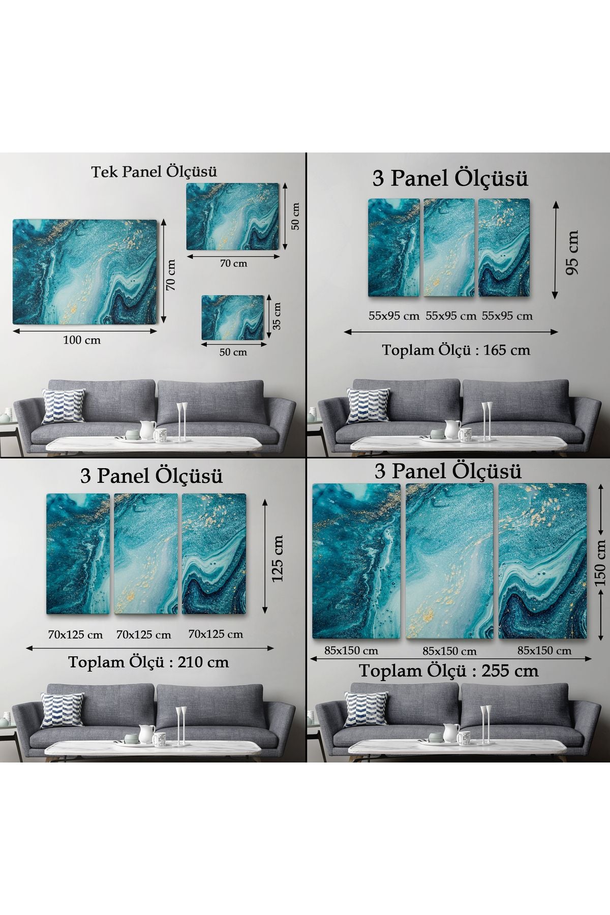 Soyut Okyanus Derinlikleri Duvar Tablosu-1218