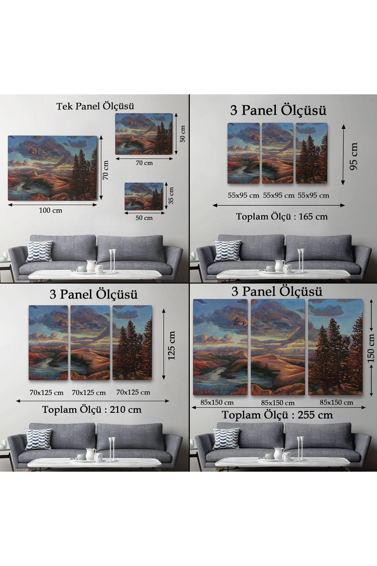 Yeryüzü ve Gökyüzü Duvar Tablosu-6581