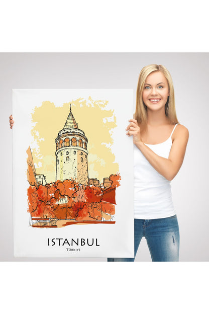 Galata Kulesi İstanbul Dekoratif Kanvas Tablo-5921