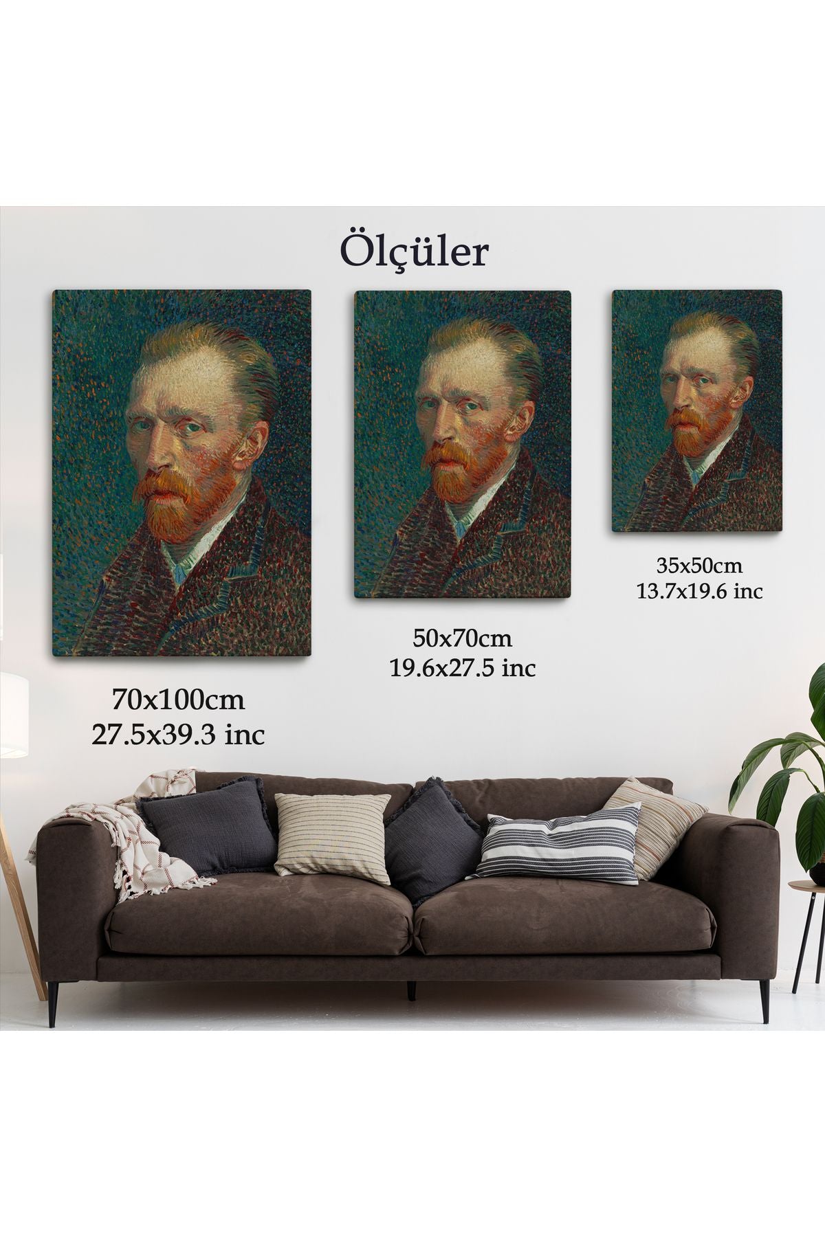 Vincent Van Gogh'un Portresi 1887 Kanvas Tablo-5114