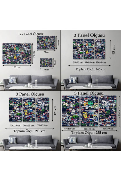 Kalabalık Şehir Manzarası Duvar Tablosu-1228