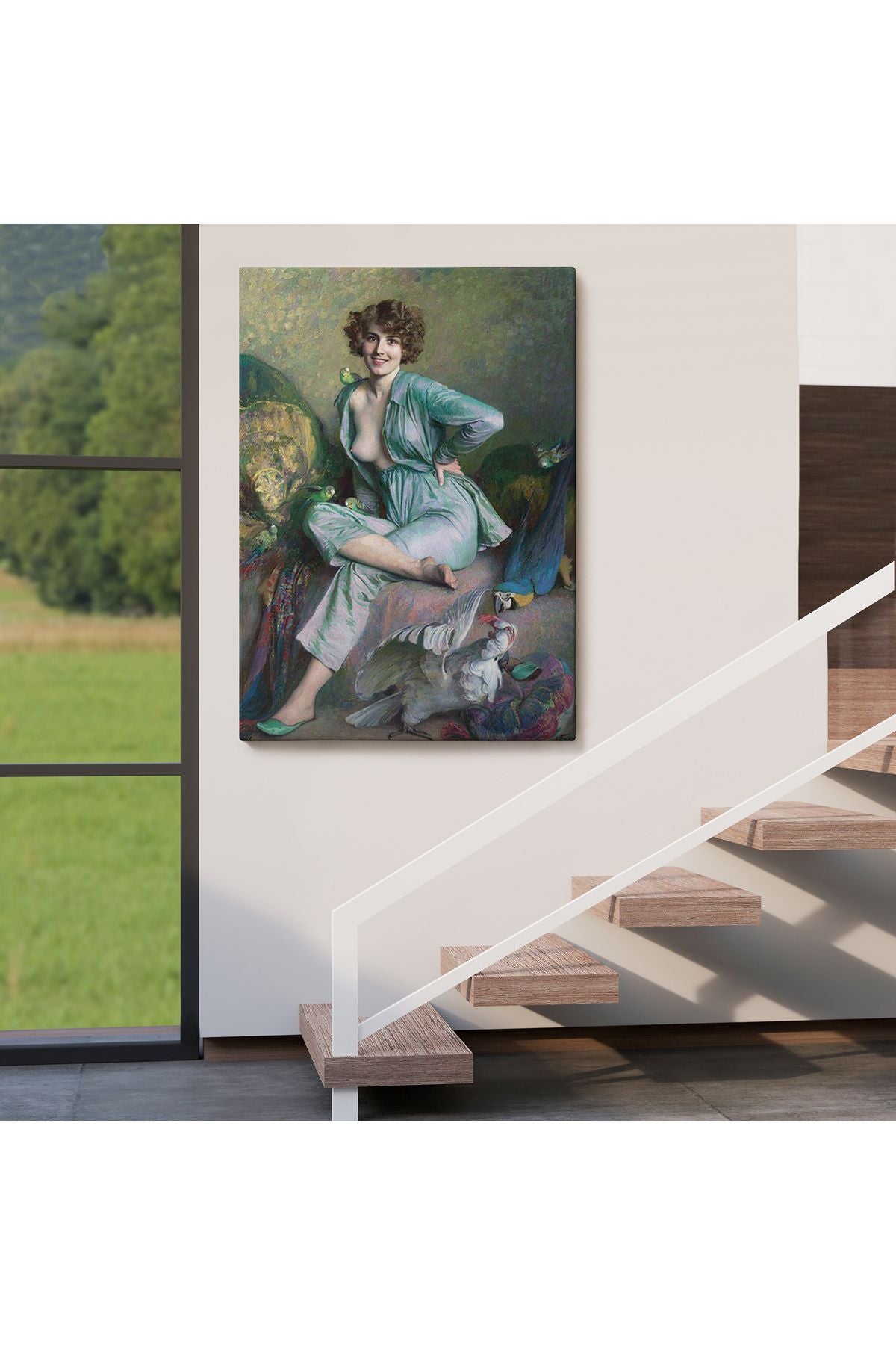 Emile Friant'in Tanıdık Kuşlar İsimli Eseri Duvar Tablosu Familiar Birds-6160