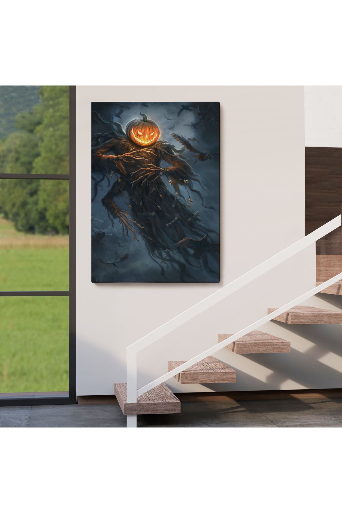 modagos068 Cadılar Bayramı Helloven Dekoratif Duvar Tablosu -6193