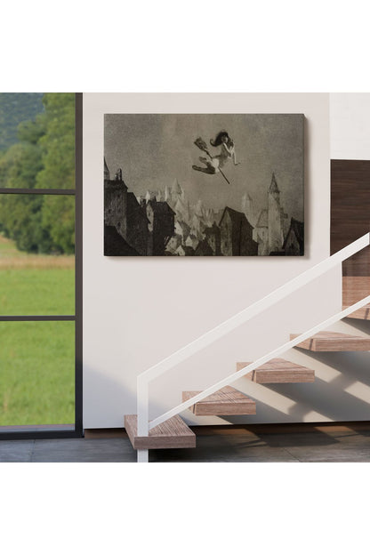 Amerikan Kabusları Tablo, Şabat Ayini, Cadı Uçuşu Kanvas Tablo, Wiccan Sihirli Dekor-5374