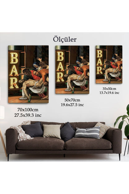 İsa'nın Defni Parodi Hrıstiyan Hediyesi Dekoratif Duvar Tablosu-6256