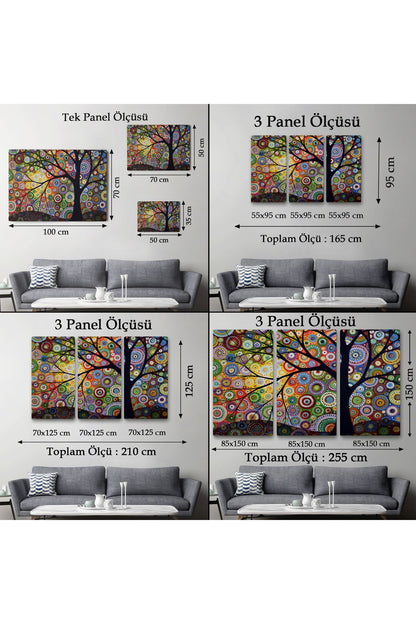 Sürreal Ağaçtaki Renkler Senfonisi Tablosu-6645