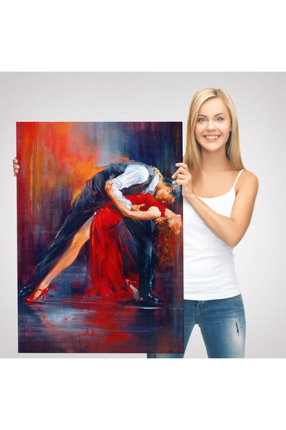 Tango Yapan Çift Dekoratif Duvar Tablosu-6429
