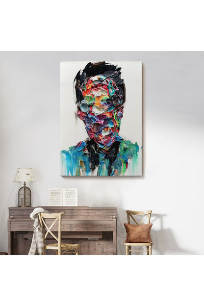 Soyut Erkek Portresi Yağlıboya Görünümlü DuvarTablosu-6320