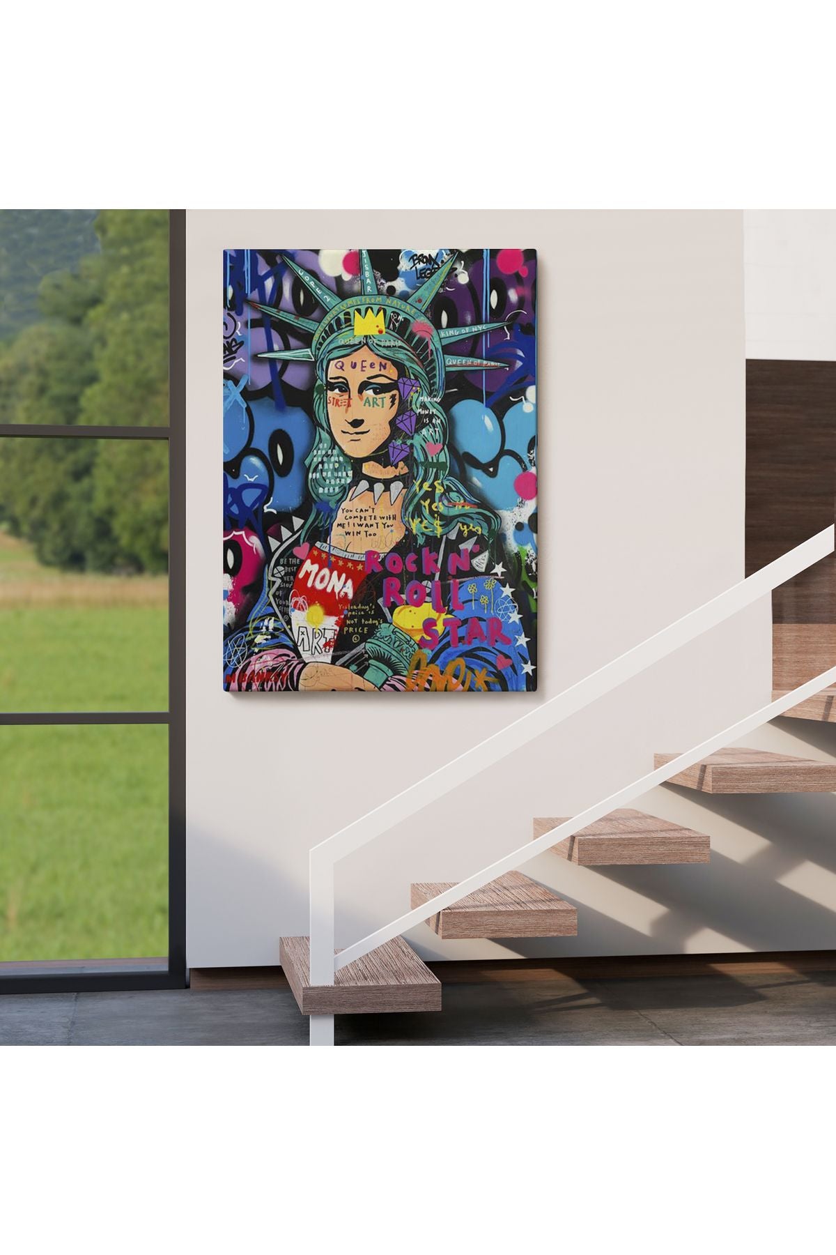 Mona Lisa Grafitti Pop Art Duvar Tablosu -6216