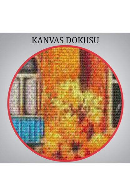 Renkli Hollanda Evleri Kanvas Tablo-5865