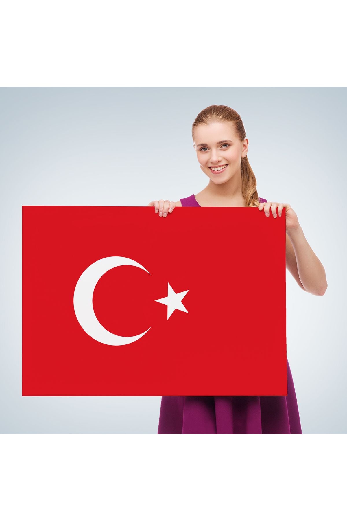 Türk Bayrağı Dekoratif Kanvas Duvar Tablosu-3668