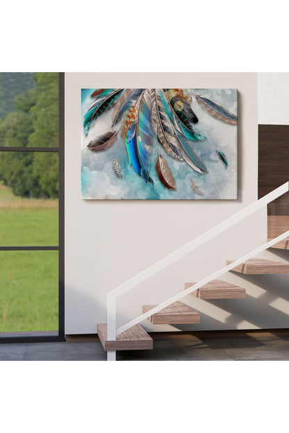 DB Kuş Tüyü Dekoratif Kanvas Duvar Tablosu -3423