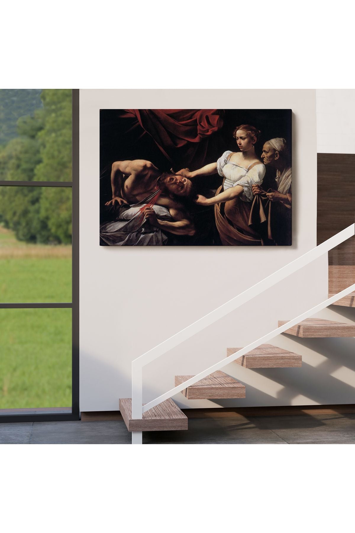 Jean Caravaggio Judith Holofernes'in Başını Keserken Tablo-6646