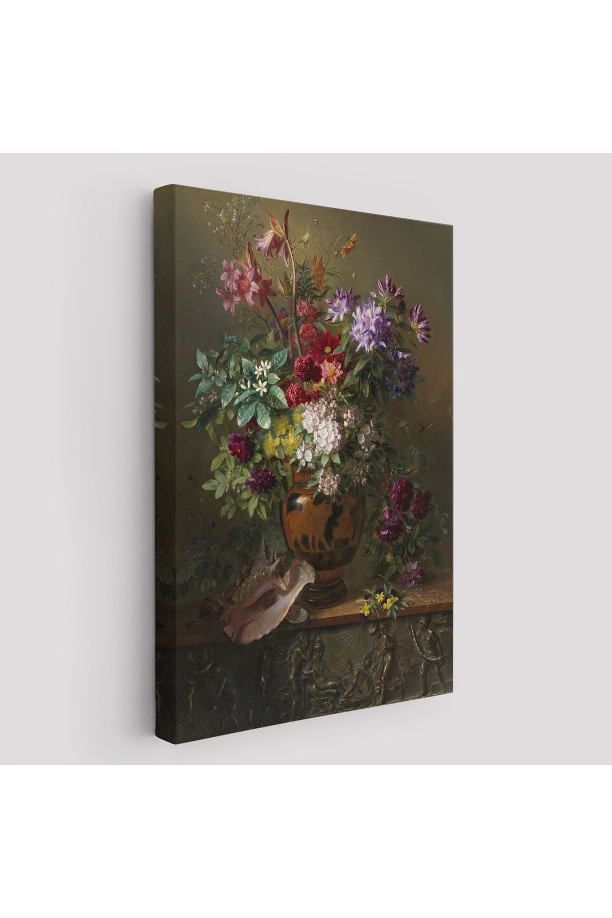 Vazodaki Renkli Çiçekler Tablosu-5925