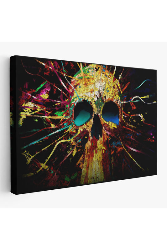 Kafatası Kanvas Tablo, Graffiti Duvar Sanatı, Kafatası, Graffiti Kafatası Sokak Sanatı-5382