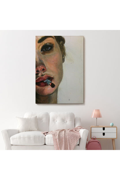 Sigara İçen Bitgin Kadın Tablosu-6019