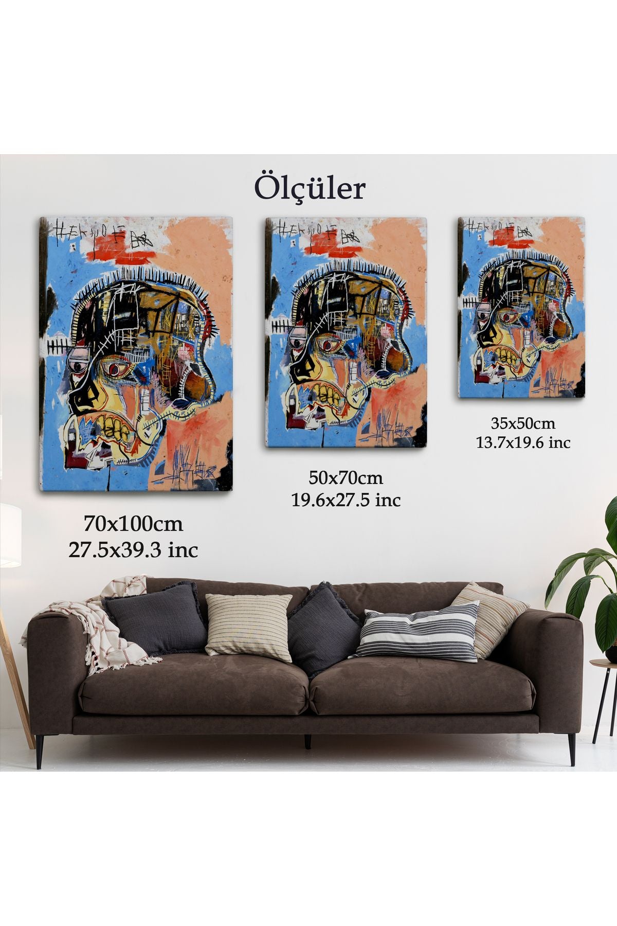 Jean Michel Basquiat,İsimsiz Kafatası 1981 Sergi Tablosu-4978