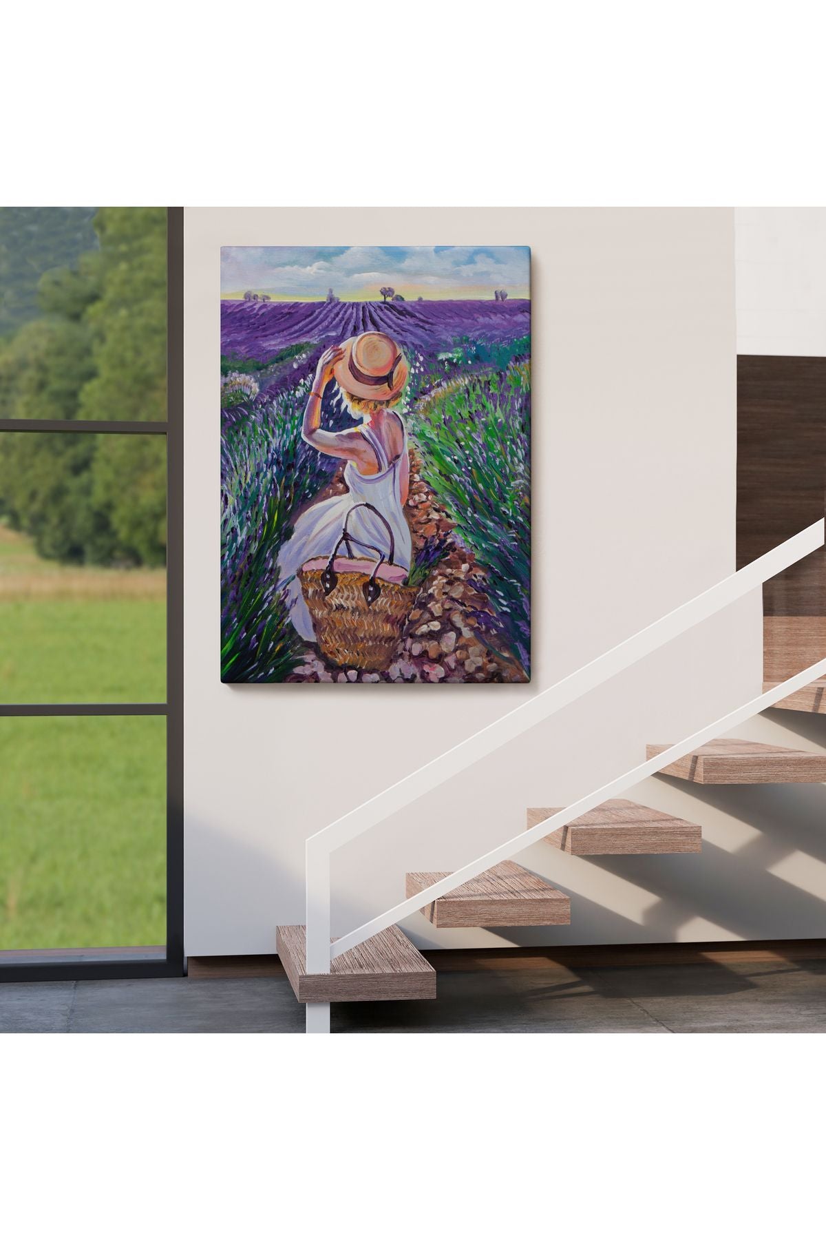 Mor Lavanta Tarkasındaki Kadın Tablosu-5954