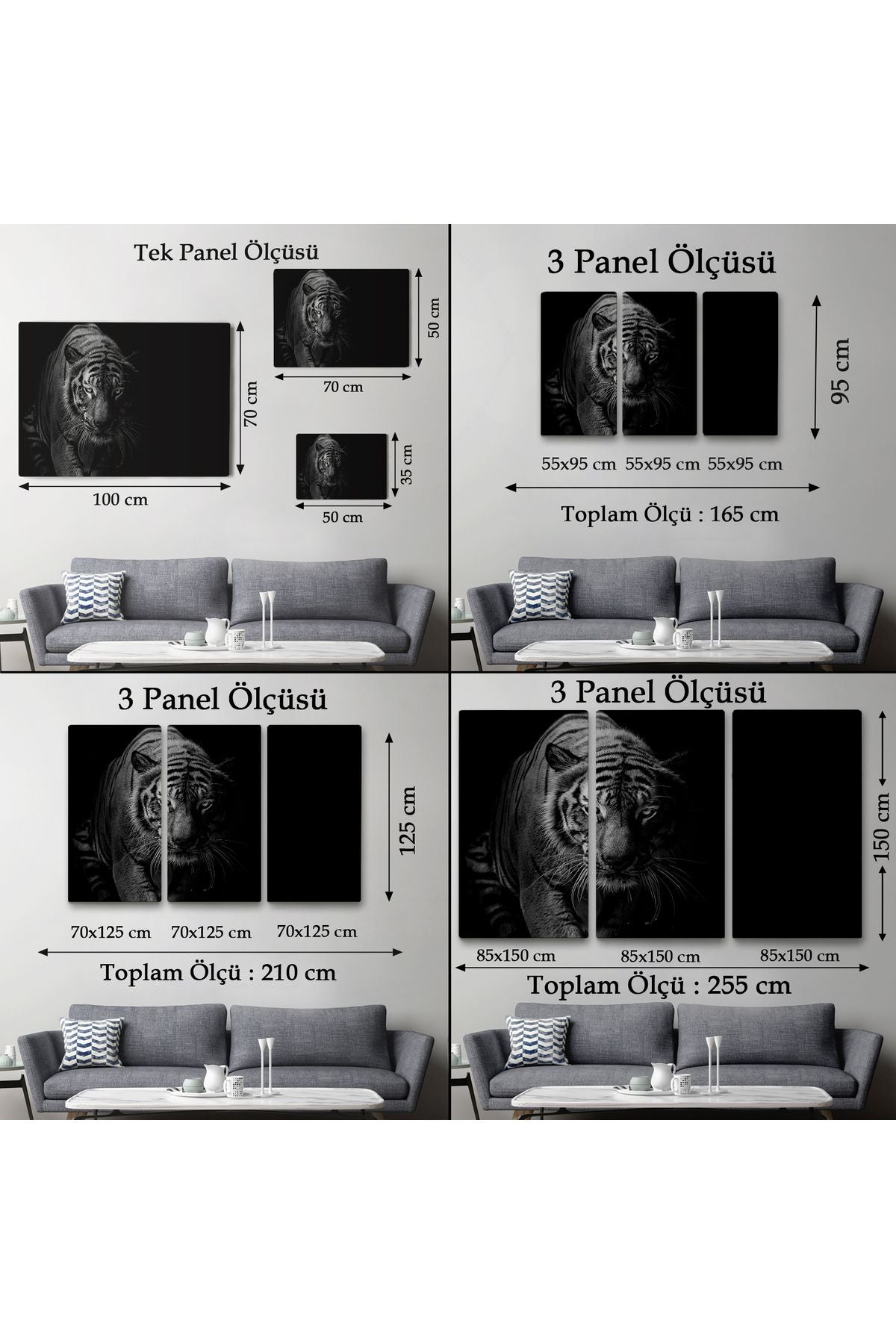 Kaplan Dekoratif Kanvas Tablo 1163