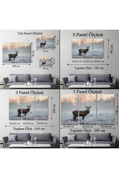 Kanvas Tablo, Duvar Dekoru, Geyik, Hayvan Temalı 1166 BUNGKNV
