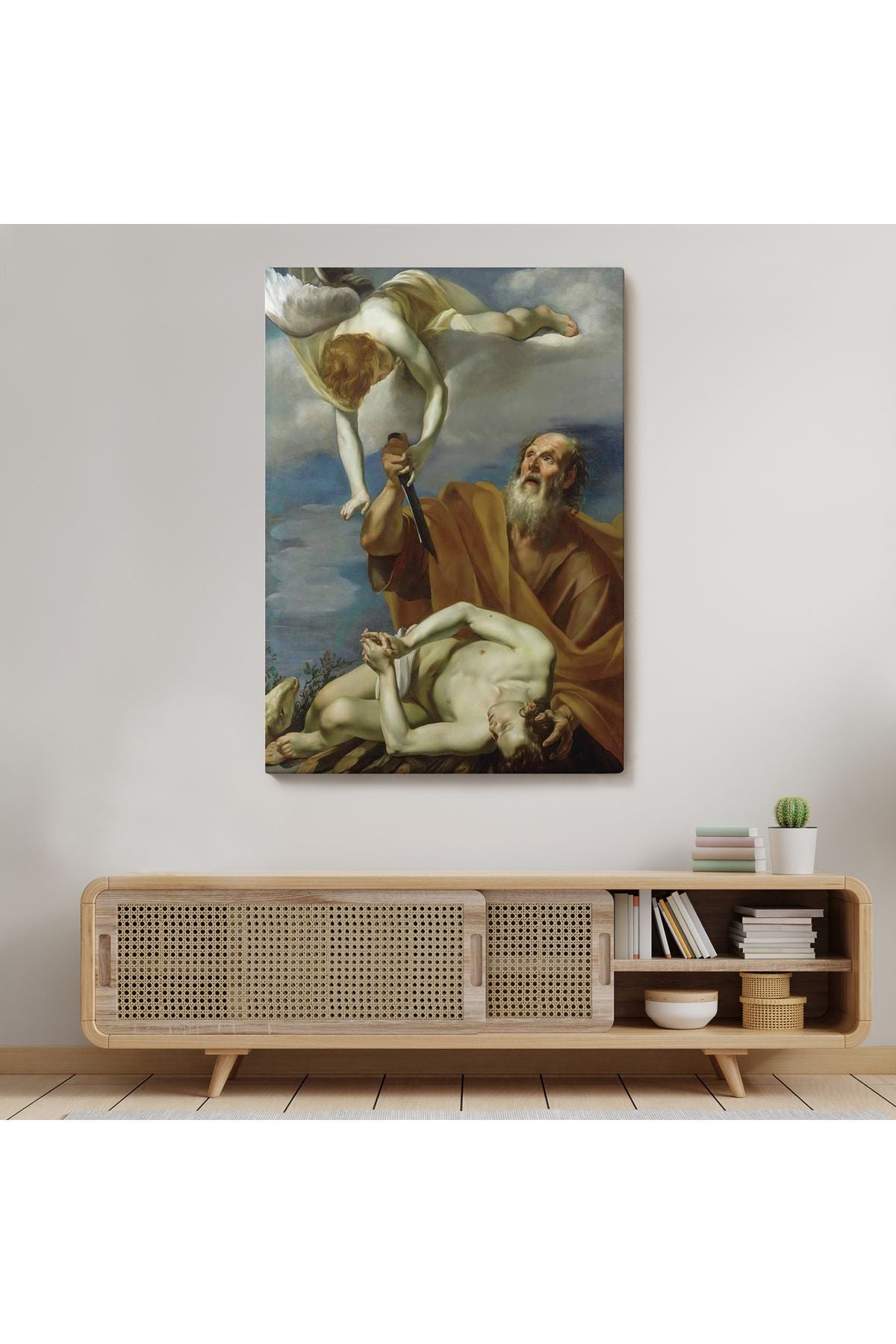 Hz İbrahimin İsak/İsmail in Kurban Edilmesi Orazio Riminaldi Duvar Tablosu-6025