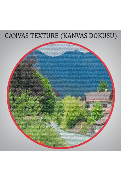 SZ KVS1-Dekoratif Duvar Tablosu-Güzel Bir Nehir Manzarası Almanya Kanvas Tablo 3466