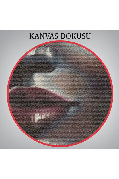 Çiçek Taçlı Afrikalı Kadın Kanvas Tablo-5979