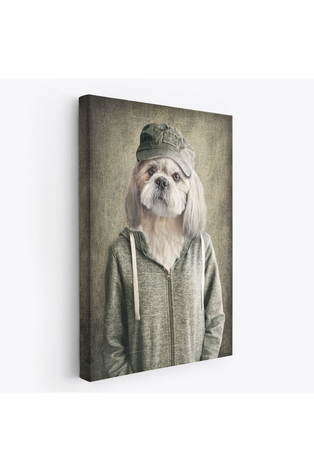 Köpek Kafalı İnsan Kanvas Tablo-4994