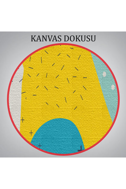 Modern Soyut Görünümlü Dekoratif Kanvas Duvar Tablosu-3577