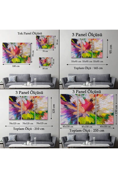 Soyut Sanatsal Yağlıboya Görünüm Dekoratif Kanvas Duvar Tablosu-3565