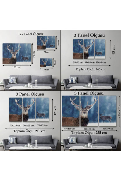 Geyik Dekoratif Kanvas Tablo 1168