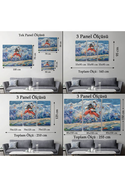 Serbest Stil Kayan Kayakçı Duvar Tablosu-3482