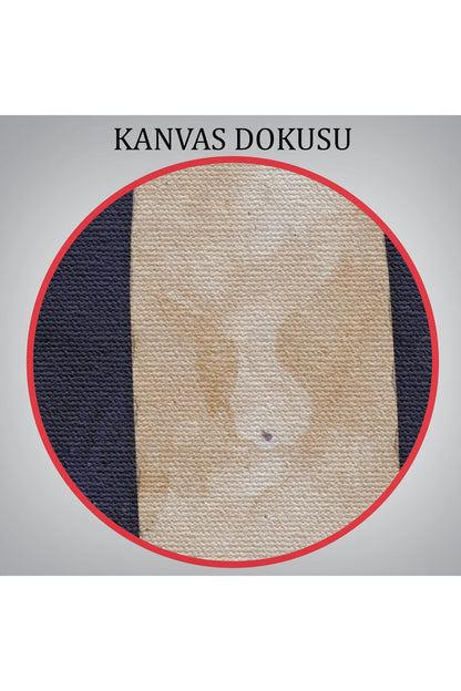 Mustafa Kemal Atatürk ve Türk Bayrağı Suluboya Görünümlü Dekoratif Kanvas Tablo-CY-76