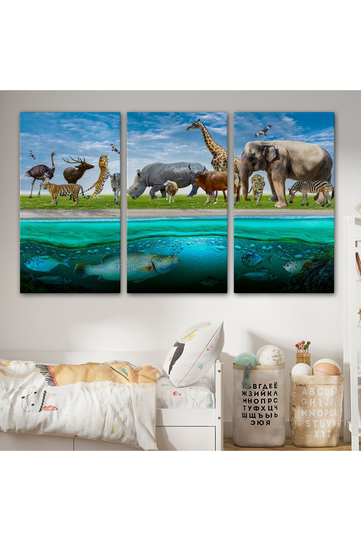 Özel Tasarım, Dekortif  BaskıHayvanlar Alemi Dekoratif Kanvas Tablo 1177