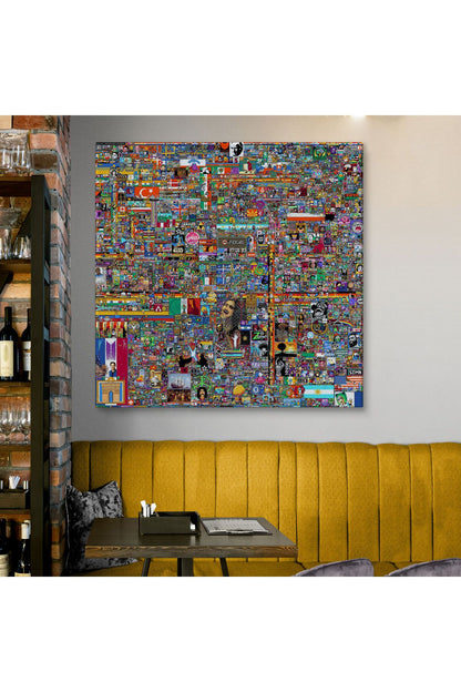 Reddit R/place Kanvas Tablo, Elraenn Twitch Kanvas Tablo, Reddit Savunma Hattı Kanvas Tablo-5173