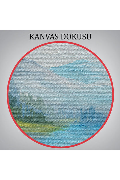 Yaz Deniz Manzarası Yağlıboya Görünüm Dekoratif Kanvas Duvar Tablosu-3498