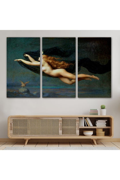 La Nuit by Auguste Raynaud Kanvas Duvar Sanatı Tablo, Klasik Sanat-5406