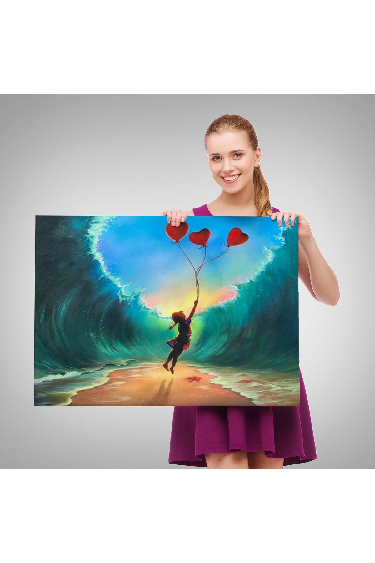 DB HG Sürreal Sarı Geyik Tablosu-6649