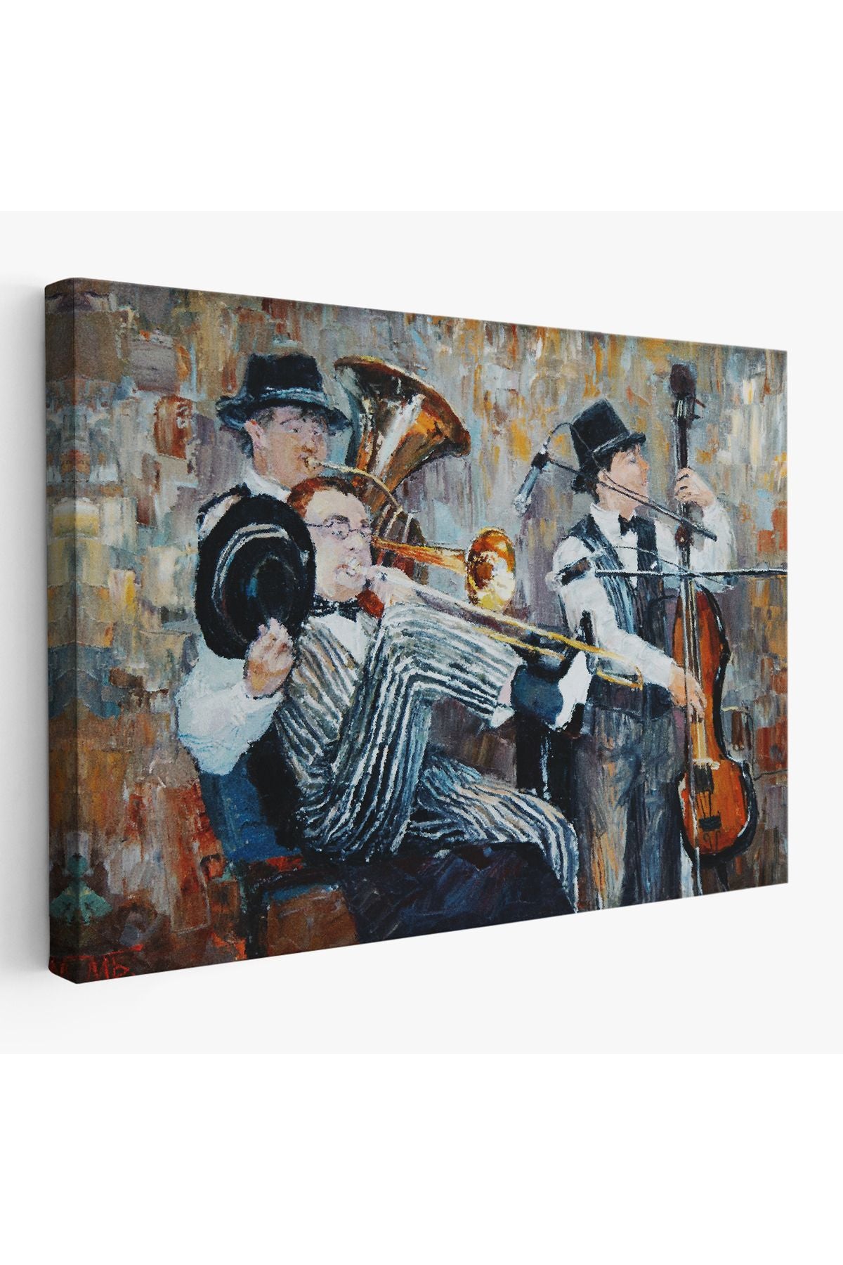 Özel Tasarım, Dekortif  BaskıMüzik Çalan Orkestra Dekoratif Duvar Tablosu-3743