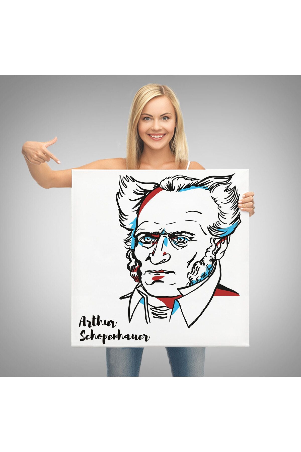 Arthur Schopenhauer Dekoratif Kanvas Tablo-5821