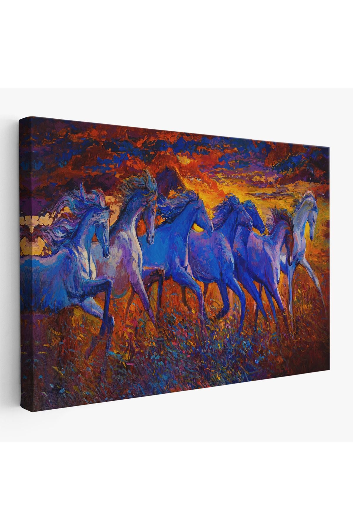 YB Koşan Atlar Dekoratif Kanvas Duvar Tablosu-3725