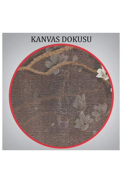 Kanvas, Duvar Tablosu, Dekoratif, Yağlıboya Görünüm Ağaçta Beyaz Çiçekler 3736 EGKNV