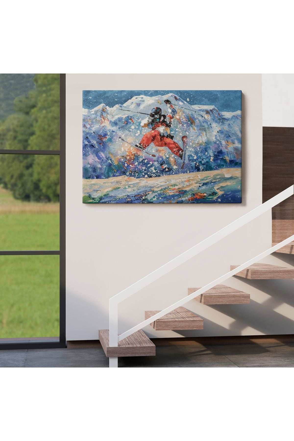 Serbest Stil Kayan Kayakçı Duvar Tablosu-3482