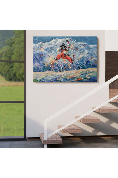 Serbest Stil Kayan Kayakçı Duvar Tablosu-3482
