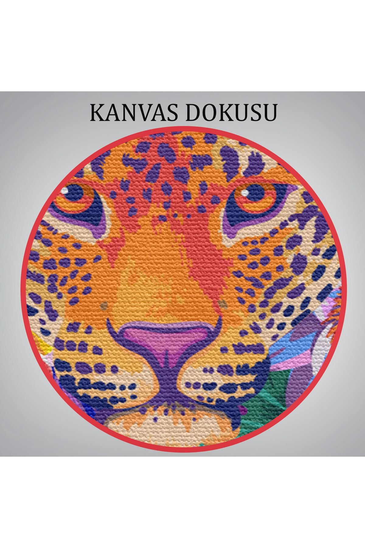 Hawai Temalı Leopar Dekoratif Kanvas Tablo-5814