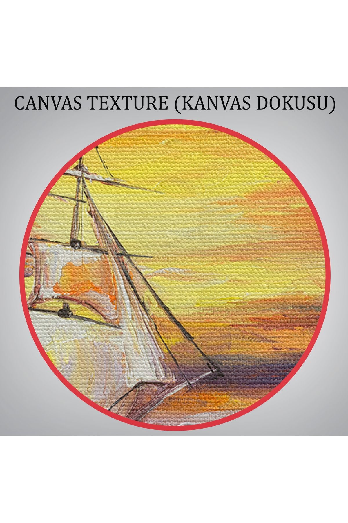 Büyük Dalgalı Okyanusdaki Yelkenli Duvar Tablosu-3491