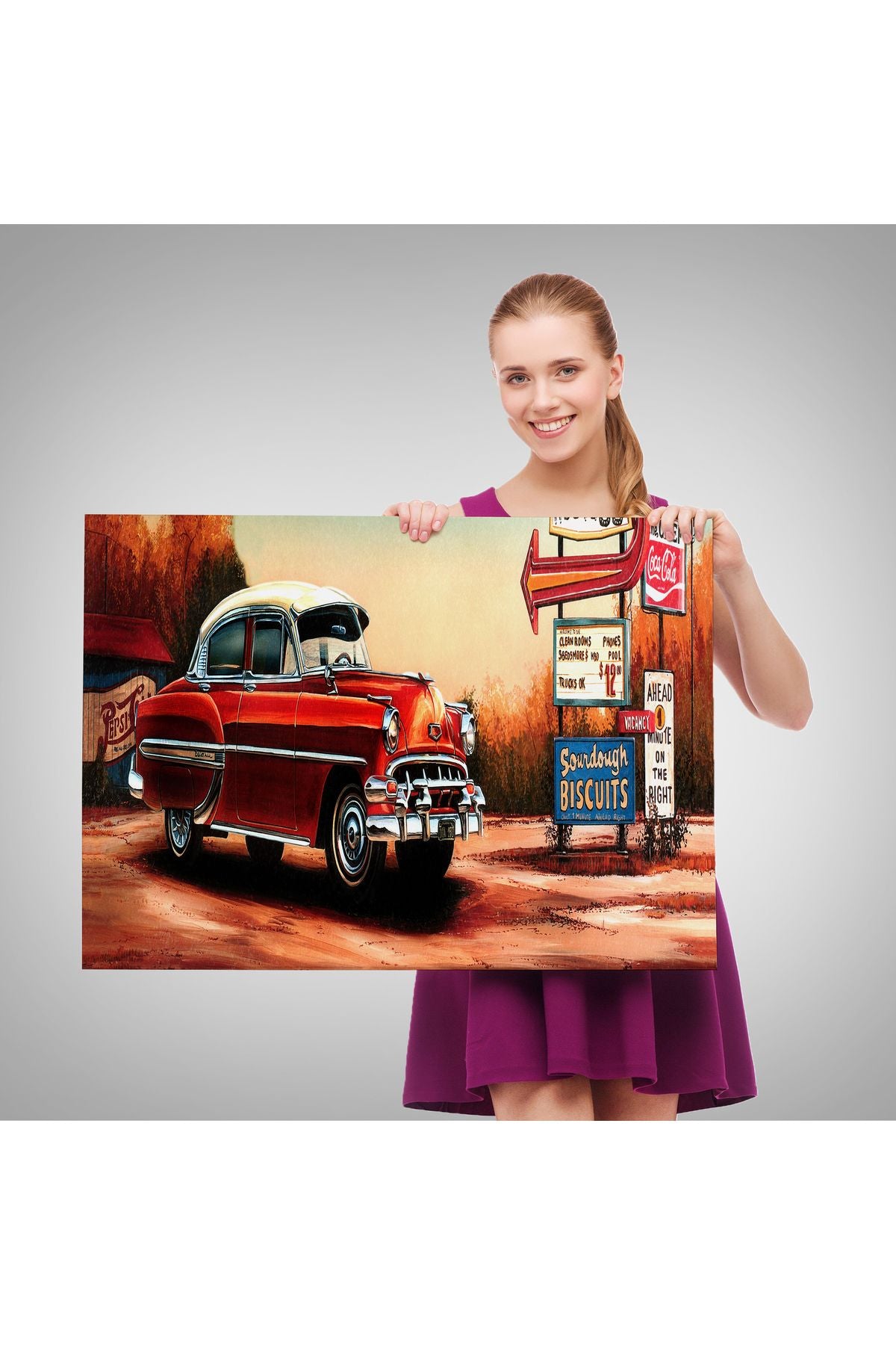 Yataktaki Güzel Kadın Dekoratif Duvar Tablosu-6607